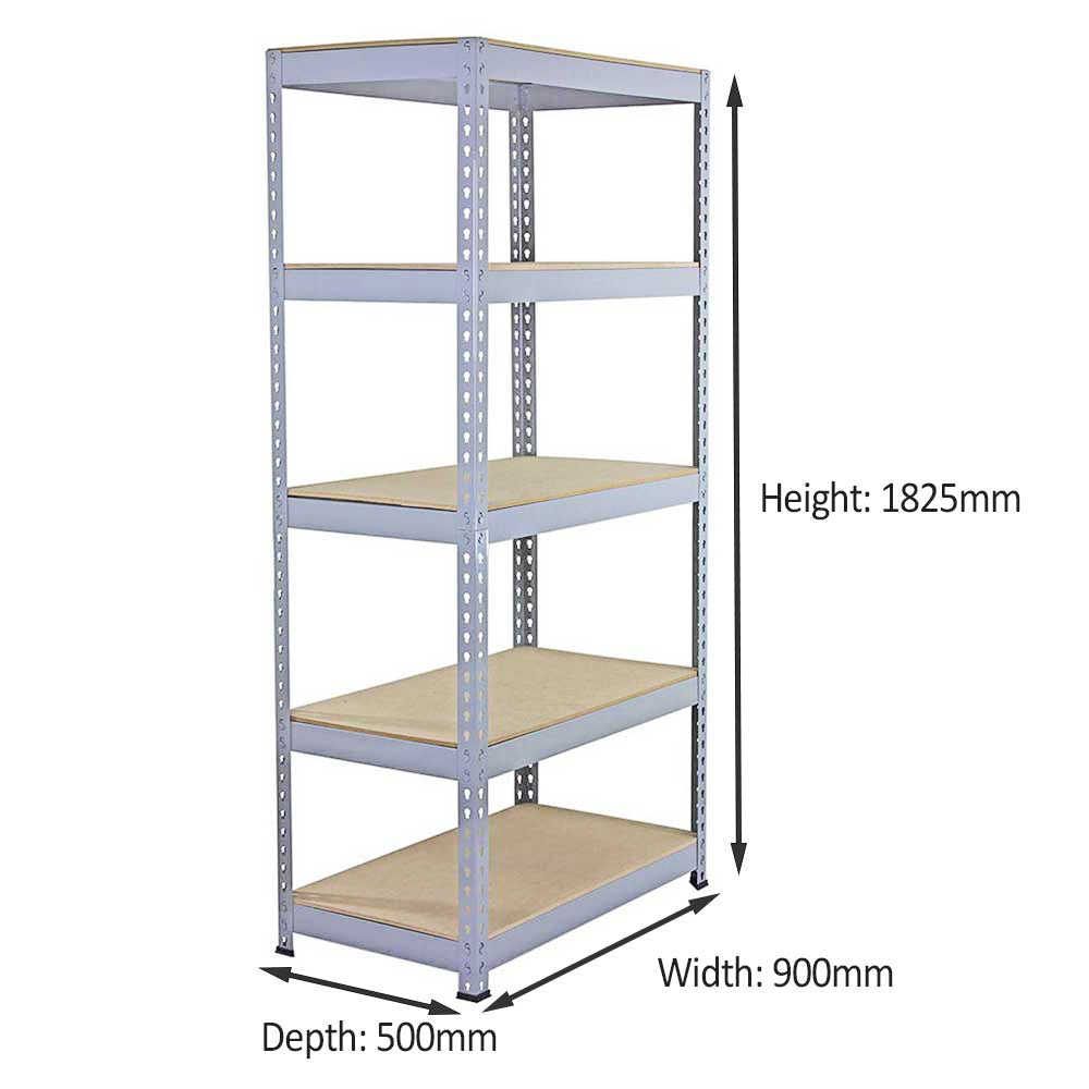 Monster Racking - 3 Rayonnages Q-Rax en Acier Gris 90cm x 50cm x 182,5cm