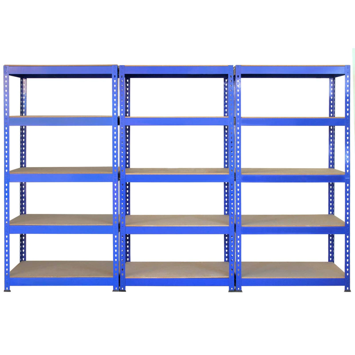 Monster Racking - 10 Rayonnages Q-Rax en Acier Bleu 90cm x 50cm x 182,5cm