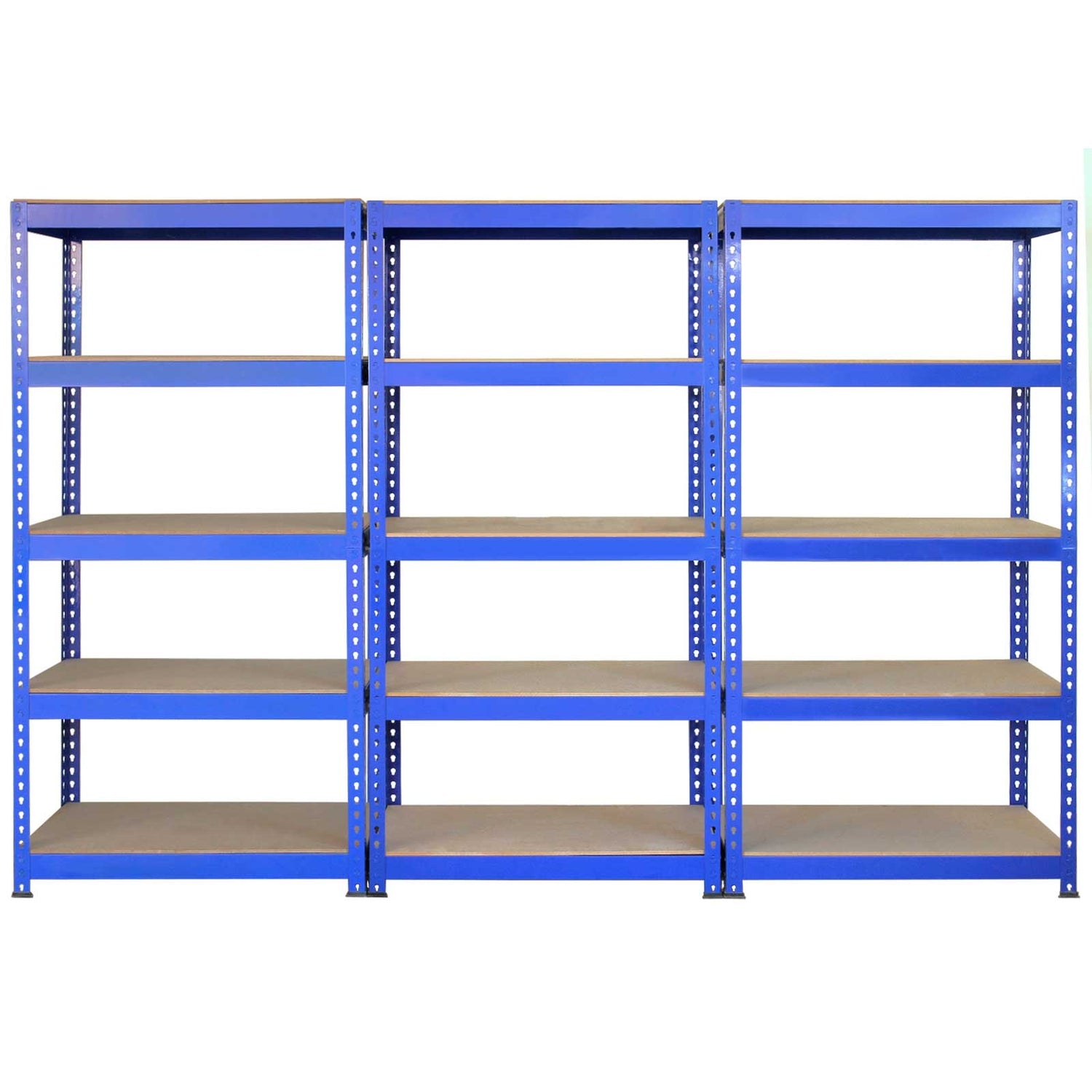 Monster Racking - Lot de 3 Rayonnages Q-Rax en Acier Bleu 120cm & 2 Rayonnages Q-Rax 90cm
