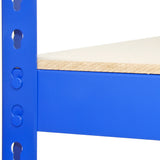 Monster Racking - Lot de 3 Rayonnages Q-Rax en Acier Bleu 90cm & 2 Rayonnages Q-Rax 120cm