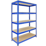 Monster Racking - Lot de 3 Rayonnages Q-Rax en Acier Bleu 90cm & 2 Rayonnages Q-Rax 120cm