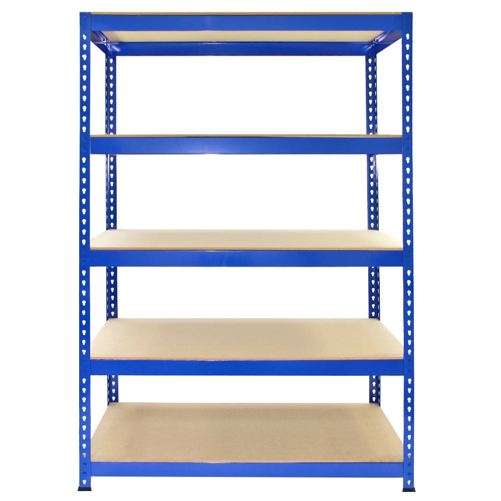 Monster Racking - Lot de 3 Rayonnages Q-Rax en Acier Bleu 120cm & 2 Rayonnages Q-Rax 90cm
