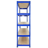 Monster Racking - Lot de 3 Rayonnages Q-Rax en Acier Bleu 90cm & 2 Rayonnages Q-Rax 120cm