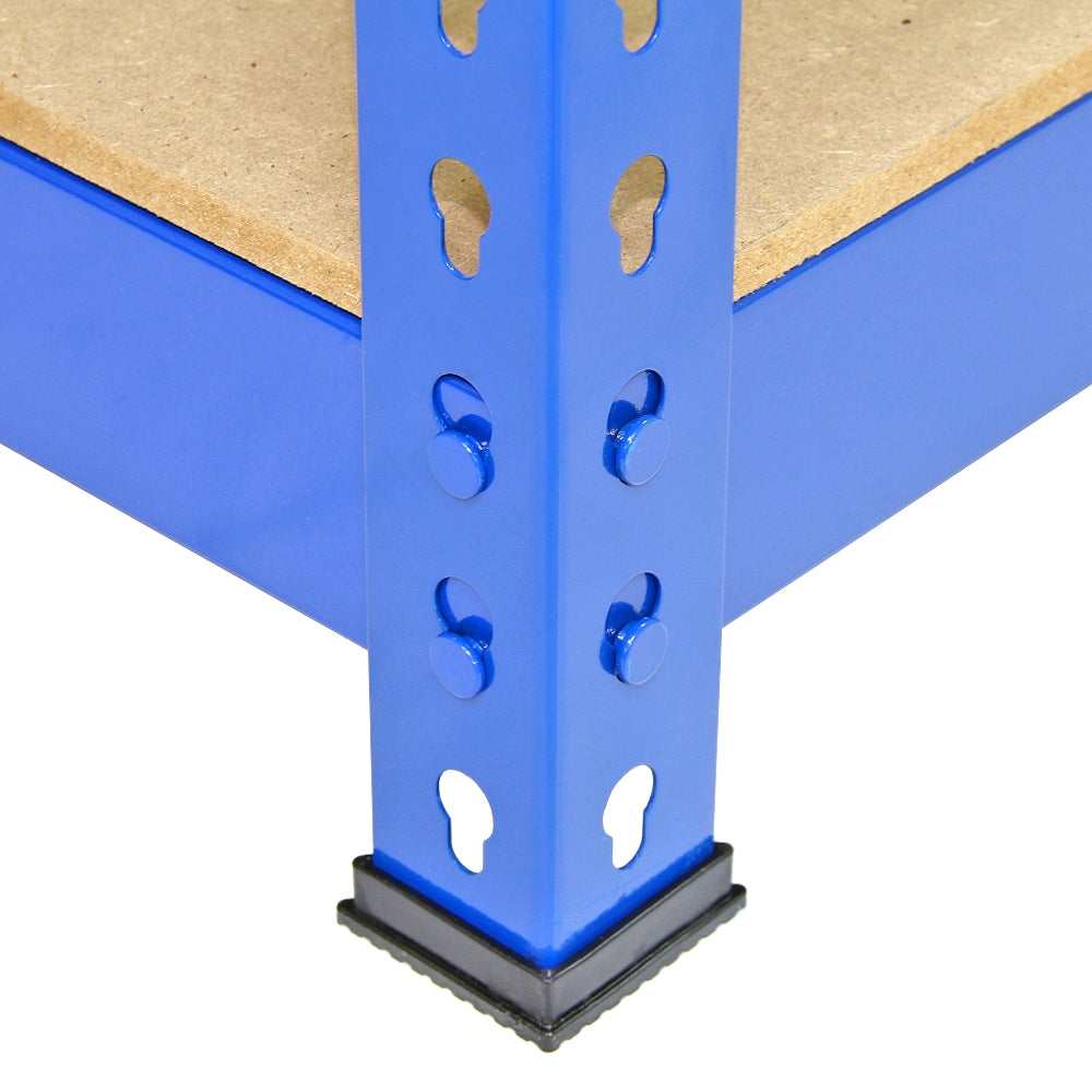 Monster Racking - Lot de 3 Rayonnages Q-Rax en Acier Bleu 120cm & 2 Rayonnages Q-Rax 90cm