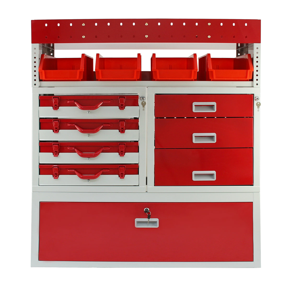 Ensemble de Rayonnages en Métal pour Van Rouge Flamme