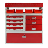 Ensemble de Rayonnages en Métal pour Van Rouge Flamme