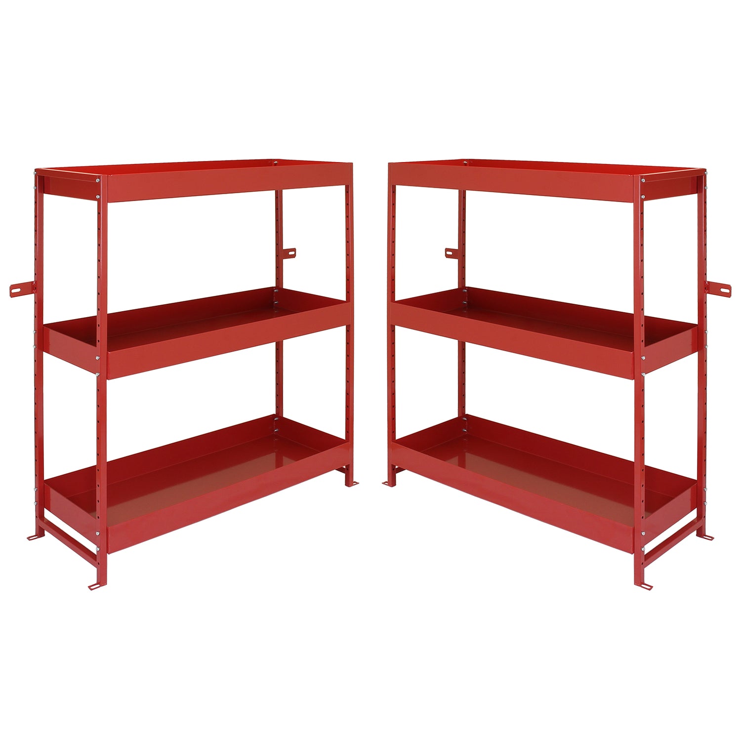 Monster Racking - Lot de 2 Rayonnages Pour Van en Acier Rouge « Volcano »