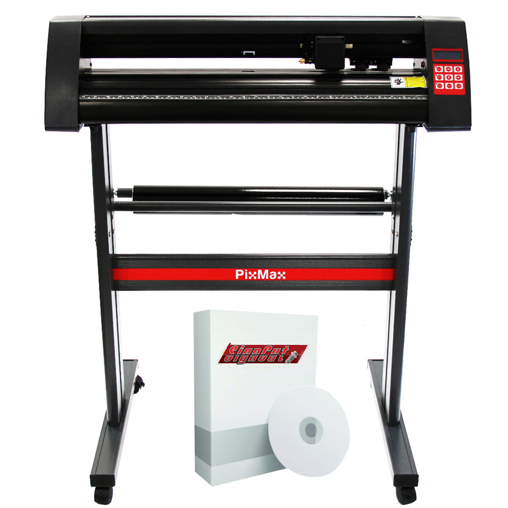PixMax Lot de Plotter de Découpe Vinyle 72cm & Logiciel SignCut Pro