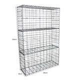 Lot de 3 Paniers de Gabions 100cm x 50cm x 30cm
