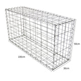 Lot de 3 Paniers de Gabions 100cm x 50cm x 30cm