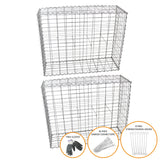 Lot de 2 Paniers de Gabions 100cm x 95cm x 30cm