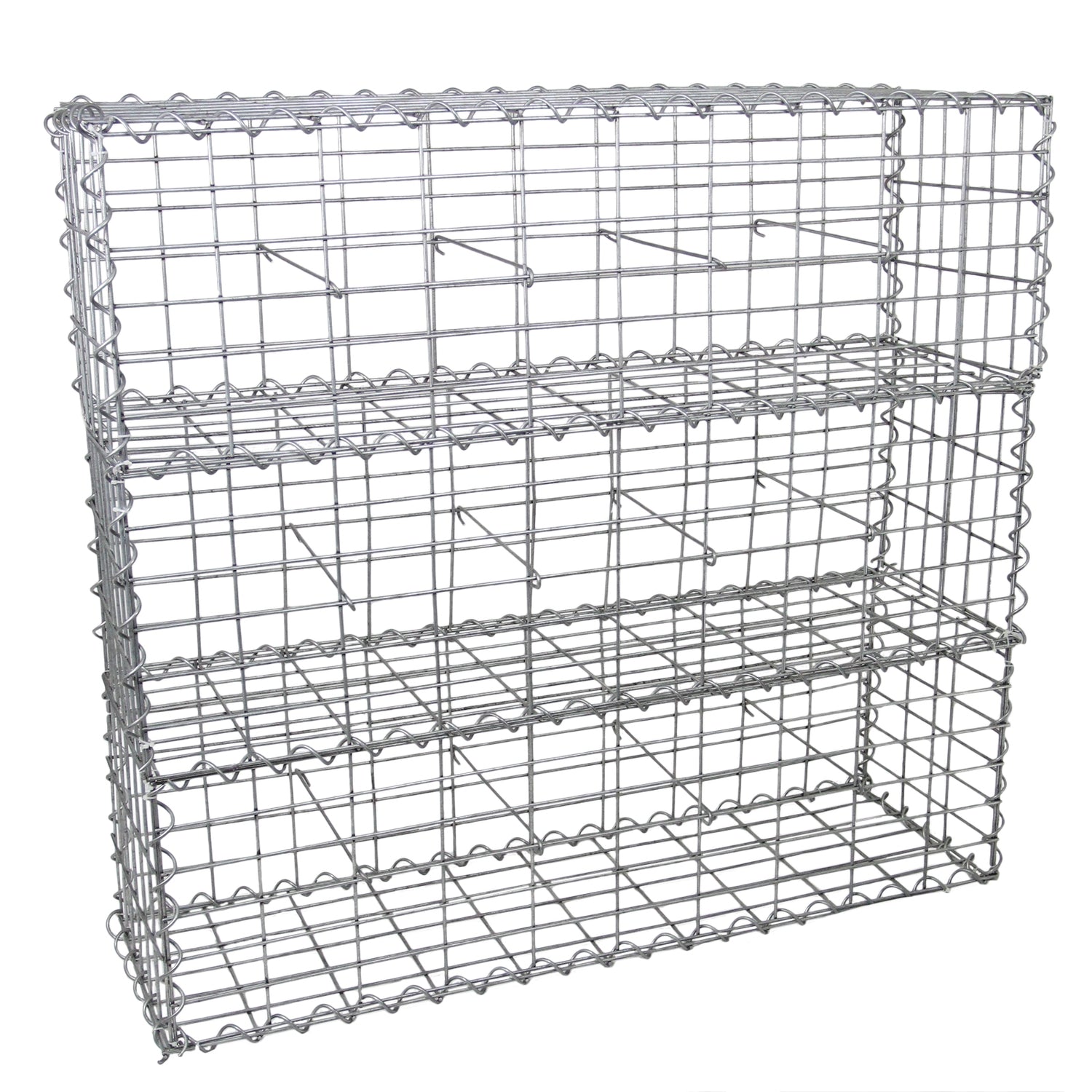 Lot de 6 Paniers de Gabions 100 cm x 30 cm x 30 cm