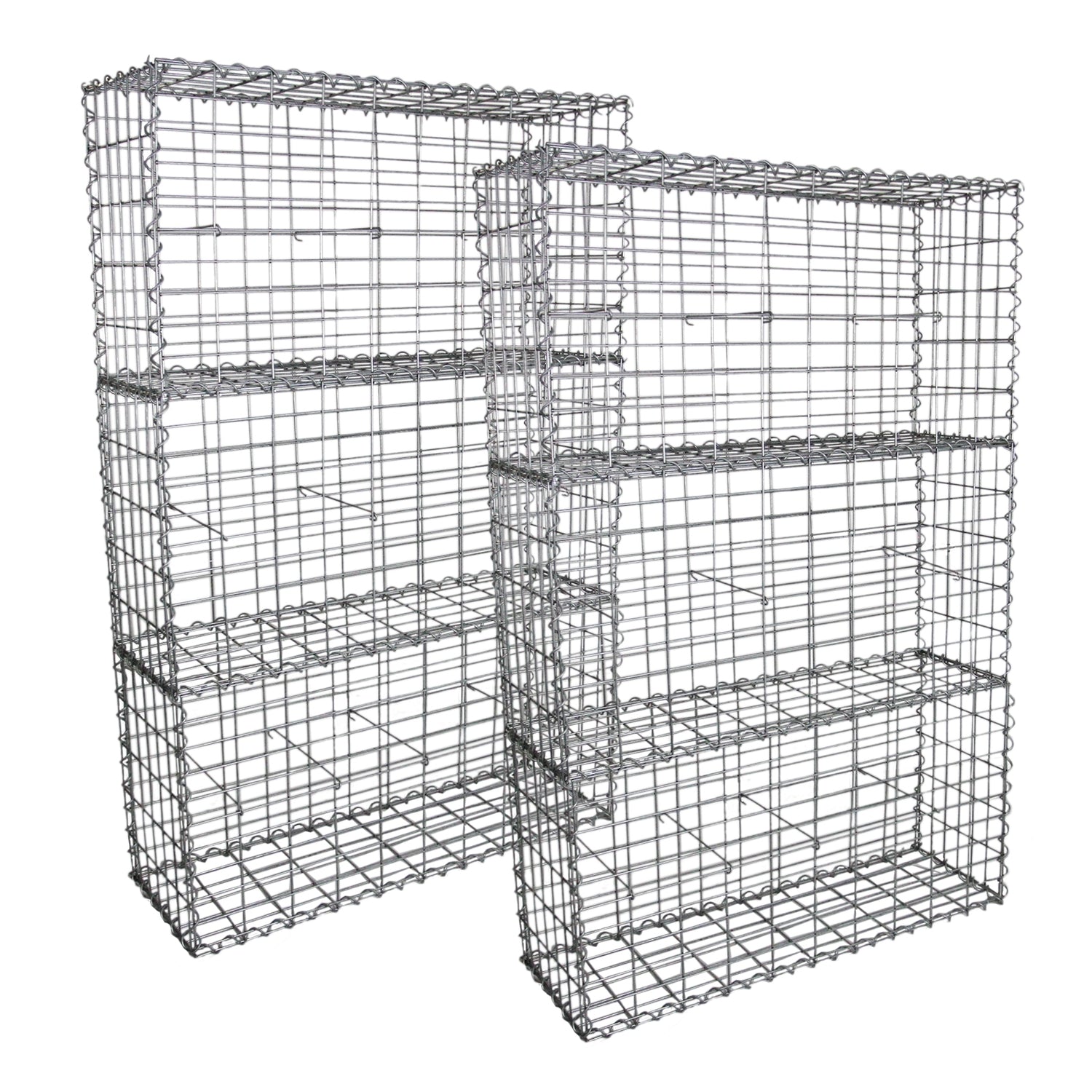 Lot de 6 Paniers de Gabions 100 cm x 50 cm x 30 cm