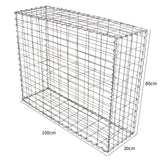 Lot de 4 Paniers de Gabions 100cm x 80cm x 30cm