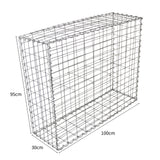Lot de 4 Paniers de Gabions 100cm x 95cm x 30cm