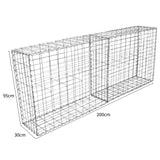 Lot de 4 Paniers de Gabions 100cm x 95cm x 30cm