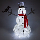 Couple Biche & Cerf LED Blanc Froid + Bonhomme de Neige Lumineux