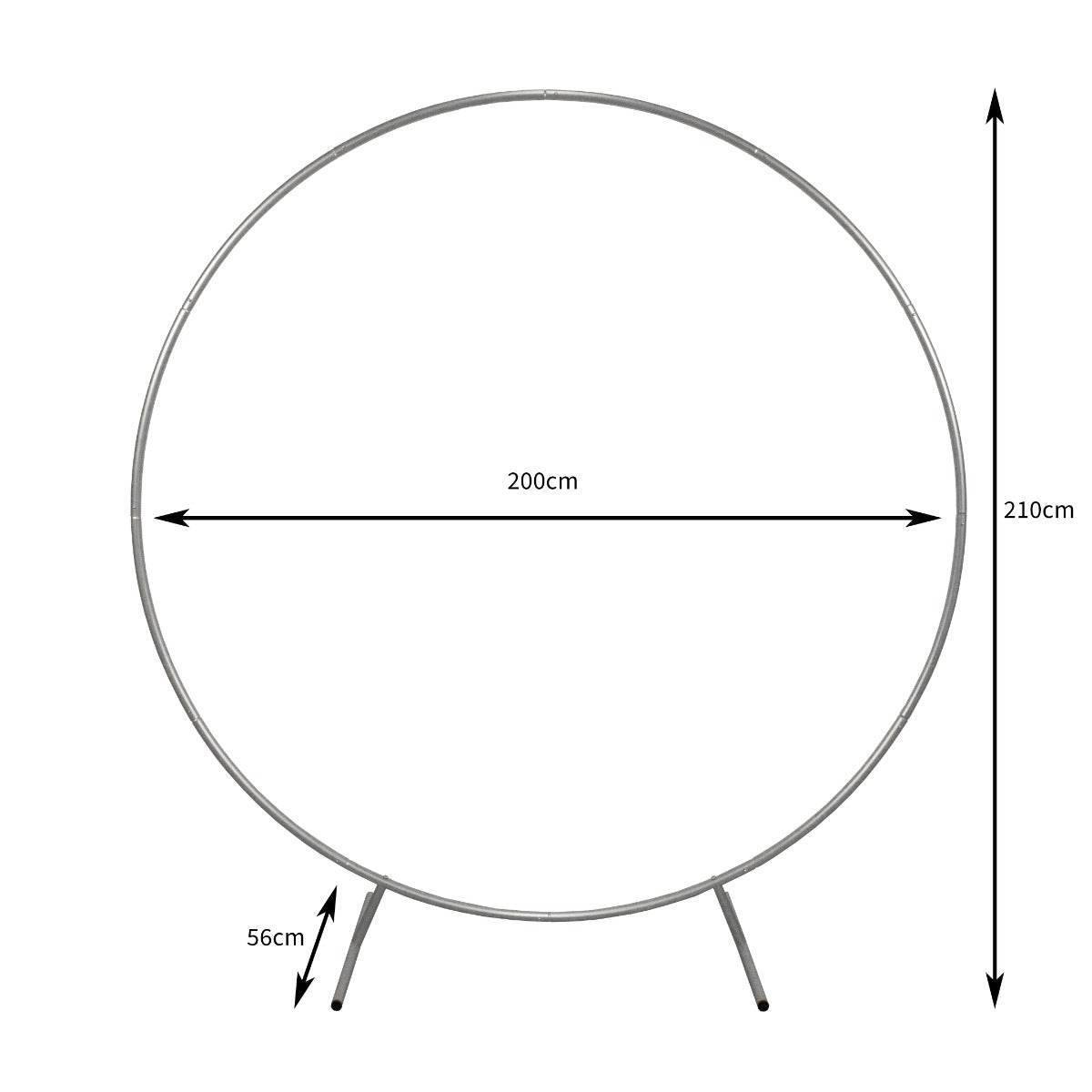Décoration de Mariage - Combo Arche Circulaire Argentée  & 1 Saule Pleureur Lumineux 180 cm Blanc Chaud
