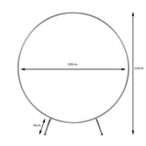 Décoration de Mariage - Combo Arche Circulaire Argentée  & 1 Saule Pleureur Lumineux 180 cm Blanc Chaud