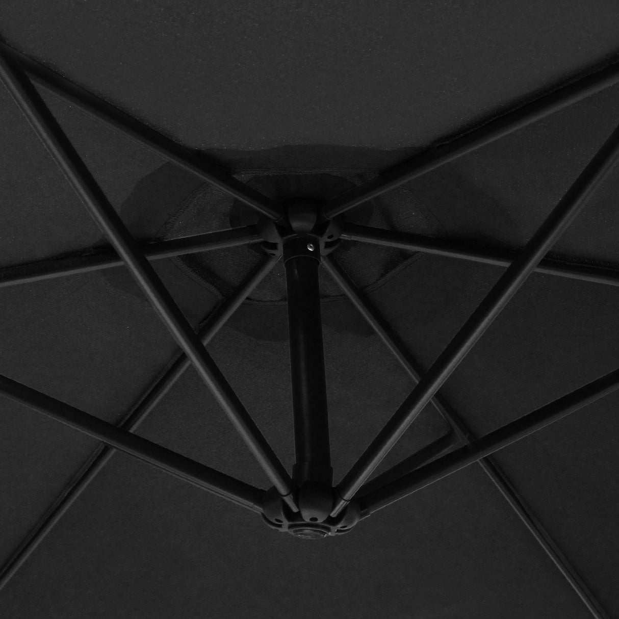 Parasol Cantilever Noir & Base Carrée 3m x 3m x 2.5m