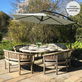 Parasol Cantilever Crème 3m x 3m x 2.5m