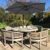 Parasol Cantilever Gris 3m x 3m x 2.5m