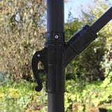 Parasol Cantilever Gris & Base Ronde 3m x 3m x 2.5m