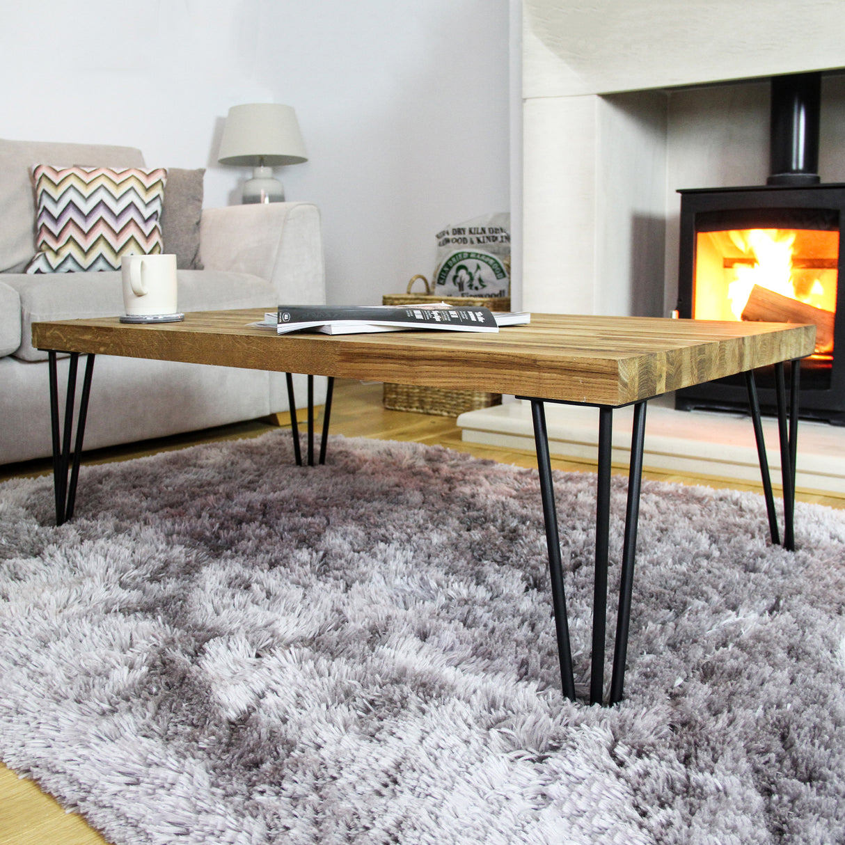 4 Pieds de Table en Epingle à Cheveux - 40,6cm - 3 Tiges - 10mm